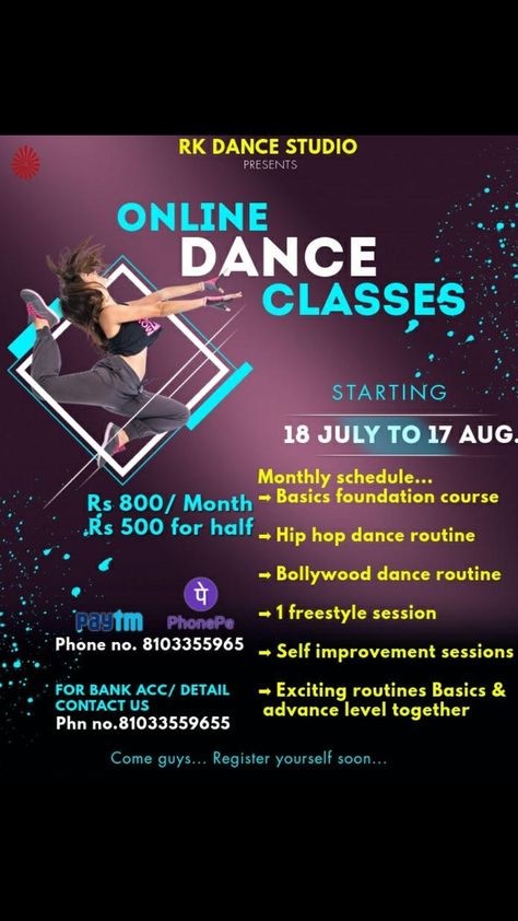 Best dance classes to teach u ..make the most of this quarantine period ..❤️ Online Dance Classes, Free Classes, Dance Classes, Bollywood Dance, Dance Routines, Best Dance, Live Free, Dance Class, Dance Studio