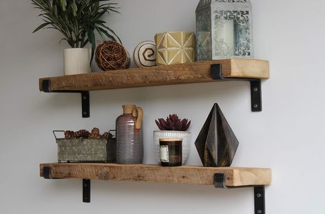 Accent Shelves, 2 Floating Shelves, Natural Shelves, Lancaster County Pa, Reclaimed Wood Shelves, Old Barn Wood, Plank Walls, Oak Shelves, Lancaster County