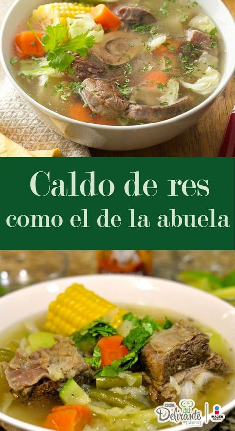 Platos con caldo de res estilo mexicano Sopas Light, Mexican Beef Soup, Honduran Recipes, Salvadorian Food, Mexican Soup Recipes, Ecuadorian Food, Guatemalan Recipes, Authentic Mexican Recipes, Mexican Beef