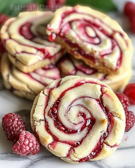 Irresistible Raspberry Swirl Shortbread Cookies – A Perfect Treat - Recipes By Clare Strawberry Jam Swirl Cookies, Fairy Kisses Cookies, Raspberry Crinkle Cookies, Raspberry Crumble Cookies Recipe, Raspberry Pinwheel Cookies, Raspberry Swirl Cookies, Raspberry Filled Snowball Cookies, Raspberry Almond Shortbread Cookies, Recipes By Clare