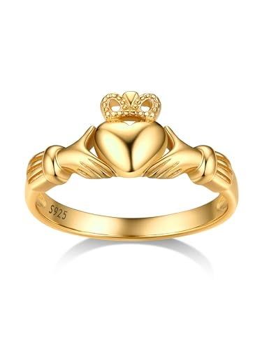 Gold Claddagh Ring Irish Wedding Rings, Wedding Band Gold, Gold Claddagh Ring, Celtic Knot Jewelry, Silver Claddagh Ring, Irish Ring Claddagh, Irish Rings, Irish Claddagh, Silver Ring For Women