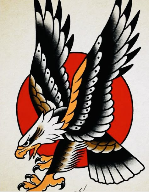 Traditional Tattoo Painting, Traditional Eagle, Traditional Eagle Tattoo, Traditional Tattoo Stencils, Traditional Tattoo Drawings, Traditional Tattoo Flash Art, Traditional Tattoo Old School, Traditional Tattoo Inspiration, Traditional Tattoo Sleeve