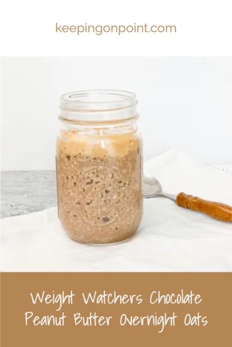 This is an easy breakfast! Make it the night before and it's ready to go in the morning. Pb Overnight Oats, Overnight Oats Chocolate, Chocolate Peanut Butter Overnight Oats, Pb2 Recipes, Overnight Oats In A Jar, Overnight Oats With Yogurt, Peanut Butter Overnight Oats, Chocolate Overnight Oats, Easy Overnight Oats