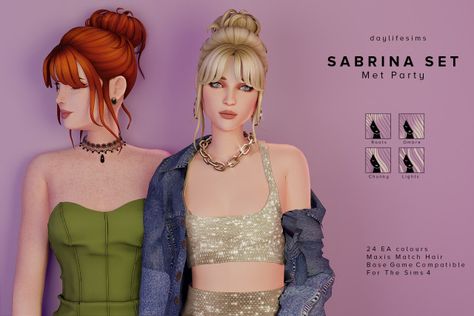 SABRINA CARPENTER Inspired Hairstyle for The Sims 4 Daylife Sims, Sabrina Hair, Pelo Sims, Sims 4 Mm Cc, Hair Set, New Mods, Sims 4 Characters, Sims 4 Mm, Sims Four