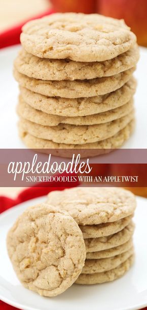 Appledoodle Cookies, Apple Snickerdoodle, Apple Twist, Snickerdoodle Cookie, Nutella Desserts, Apple Cookies, Apple Dessert, Snickerdoodle Cookies, Apple Season