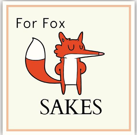 For Fox Sakes sticker Funny Water Bottle, Fox Sake, High Point Nc, Funny Sticker, Etsy Products, Cool Stickers, High Point, Waterproof Stickers, Funny Stickers