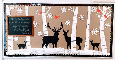 Christian Winter Bulletin Board Ideas, Christmas Bulletin Board Ideas Church, Winter Sunday School Bulletin Boards, Winter Church Bulletin Boards, Catholic Bulletin Boards, Class Bulletin Boards, Snowflakes Art, Christian Bulletin Boards, Teacher Bulletin Boards