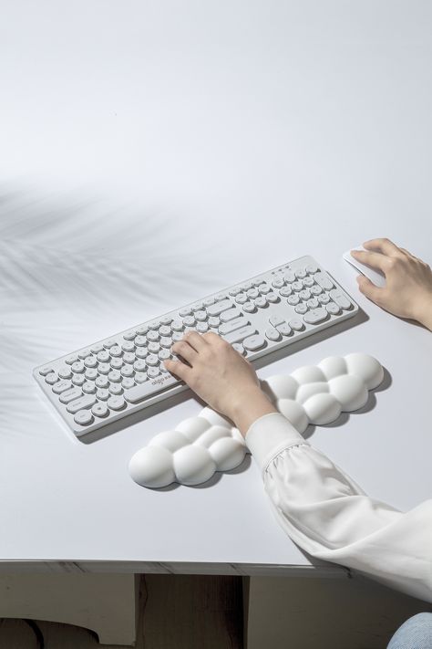 Cloud Keyboard Wrist Rest, Cloud Wrist Rest, Cozy Gamer, Cozy Gaming, Keyboard Wrist Rest, Gaming Office, Gift Inspo, Office Computer, Wrist Rest