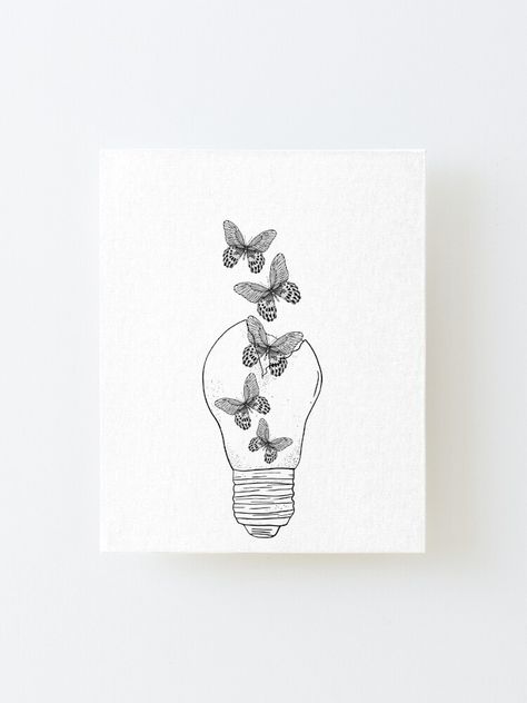 Lightbulb Flower Drawing, Lightbulb Tattoo, Light Bulb Drawing, Butterflies Nature, Chain Tattoo, Rib Tattoo, Mini Tattoos, Step By Step Drawing, Butterfly Tattoo