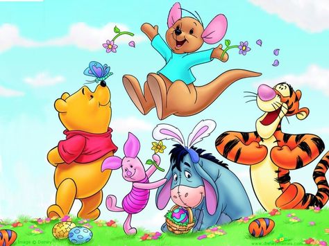 Disney Mignon, Pooh Winnie, Winnie The Pooh And Friends, Winnie The Pooh Tigger, Winnie The Pooh Pictures, Disney Easter, Pooh And Friends, Cute Winnie The Pooh, Wallpaper Disney