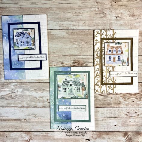 Stampin Up Time Together Cards, Stampin Up Rings Of Love, New Job Card, Housewarming Card, Planner Stamps, New Home Cards, Nature Card, Designer Paper, Up House