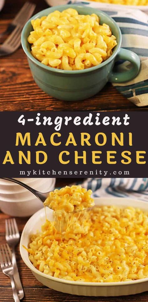 Quick Max And Cheese, Macaroni And Cheese American Cheese, Mac N Cheese With Shredded Cheese, Elbow Macaroni Side Dish Recipes, 4 Ingredient Mac And Cheese, Elbow Mac And Cheese Recipe, Mac And Cheese Recipe With Condensed Milk, Macaroni Noodles Recipes, What To Make With Elbow Macaroni