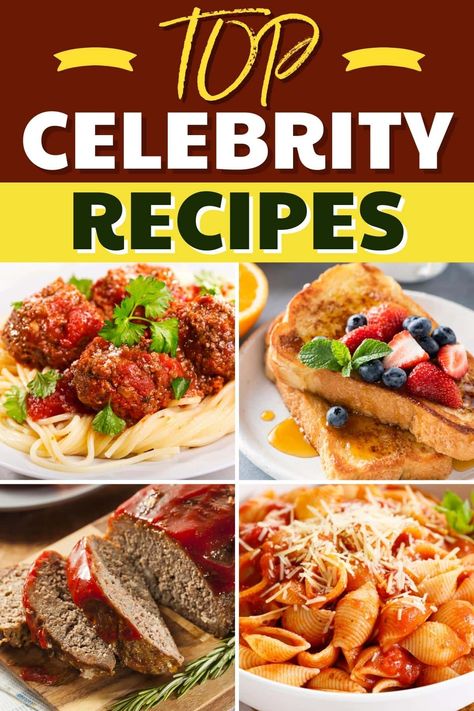 You will love these top celebrity recipes! From Gigi Hadid's pasta to T-Swift's chai cookies to Queen Elizabeth's pancakes, you too can eat like the stars. Chai Cookies, Top Chef Recipes, Celebrity Chef Recipes, Restaurant Recipes Famous, Masterchef Recipes, Food Network Chefs, Simple Family Meals, Celebrity Recipes, Top Secret Recipes