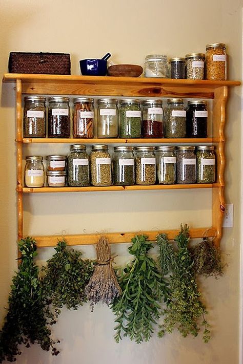 This is What a Home Apothecary Pantry Looks Like — Pantry Spotlight Apothecary Pantry, Kabinet Dapur, Ideas Para Organizar, Spices And Herbs, Kitchen Witch, Room Idea, Healing Herbs, Medicinal Herbs, Drying Herbs