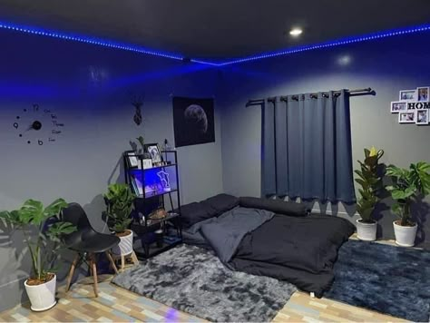 Grey Room Ideas Bedroom, Small Room Setup, Mens Bedroom Decor, Loft Style Bedroom, Blur Image, Dragon Tattoos, Casas The Sims 4, Future Apartment Decor, Dekorasi Kamar Tidur