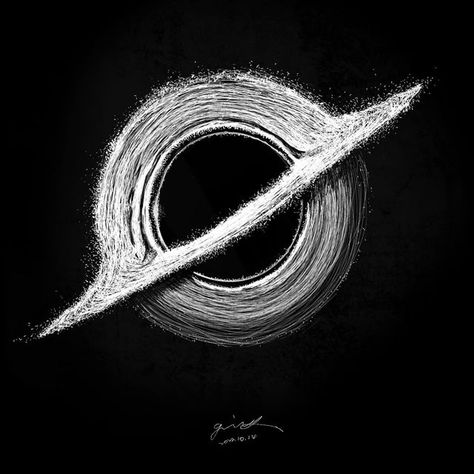 Space Black And White Drawing, Astronaut Black Hole Tattoo, Black Hole Art Illustration, Black Hole Concept Art, Black Hole Symbol, Black Hole Drawing Easy, How To Draw A Black Hole, Opposite Drawings, Black Hole Sketch