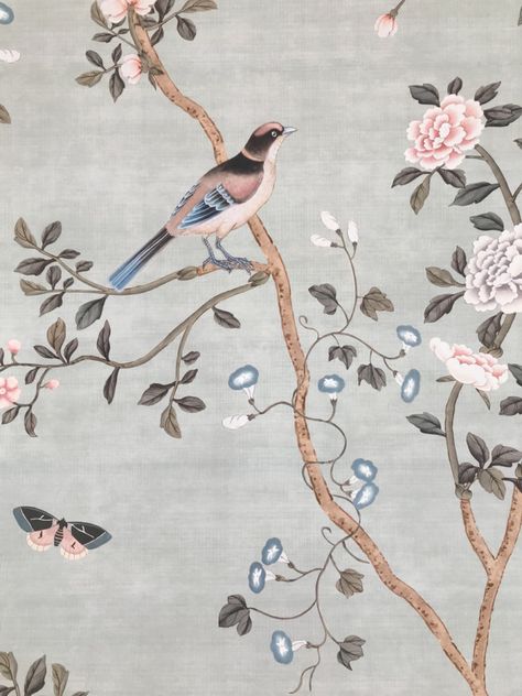 Peel And Stick Wallpaper Chinoiserie, Chinoiserie Wallpaper Peel And Stick, Chinoiserie Wallpaper Living Room, Wallpaper Chinoiserie Modern, Chinoiserie Wallpaper Bathroom, Chinosoire Wallpaper, Wallpapered Bathrooms, Chinoserie Wallpaper, Chinesoire Wallpaper