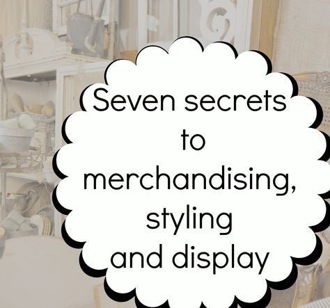 Seven secrets to help visually grow your business with merchandising,styling and display for your shop, show or market, and small retail business. Vintage Booth Backdrop Display Ideas, Creative Jewelry Displays Earrings, Jewellery Shop Display Ideas, Garage Retail Store, Rustic Farmers Market Display, Gift Shop Merchandising Ideas, Simple Store Design, How To Decorate A Flea Market Booth Display Ideas, How To Merchandise Retail Display Ideas