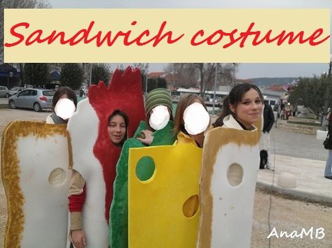 Sandwich costume Sandwich Costume, Cooking Kids, Home Decor Sewing, Witch Party, Costumes Diy, Carnival Halloween, Handmade Costumes, Homemade Costumes, Witch Costume