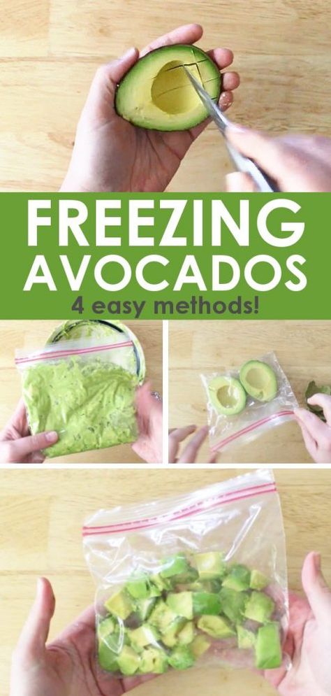 Freeze Guacamole, Freezing Avocados, Can You Freeze Avocado, Frozen Guacamole, Freezing Food Guide, Freeze Avocado, Avocado Dessert, Avocado Salat, Frozen Veggies