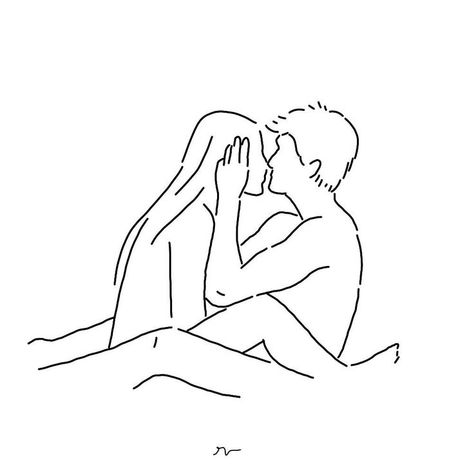 Line Art Drawings Love, Love Illustration Couple Line Art, Couple Outline Art, Romantic Drawings Of Couples Love, Line Art Sexuality, Kissing Line Art, Couple Line Art, Lineart Illustration, Art Love Couple