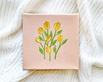 Mini Toile, Small Canvas Paintings, Simple Canvas Paintings, Cute Canvas Paintings, Easy Canvas Art, Canvas Drawings, Easy Canvas Painting, Canvas Painting Designs, Seni Cat Air