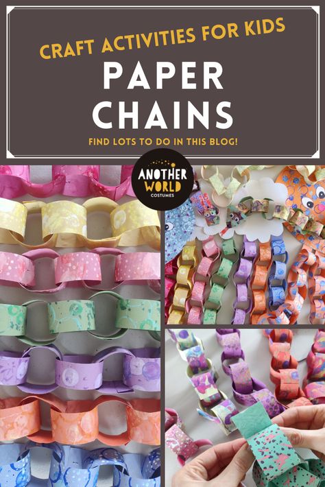 Paper Chain Crafts, Colouring Activities, Chain Crafts, Rainbow And Clouds, Paper Chain, Art Camp, Paper Chains, Rainbow Paper, Creative Activities For Kids