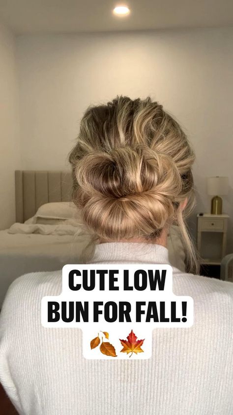 Pin on Laineymariebeauty Cute Low Bun, Low Messy Bun, Low Messy Buns, Messy Buns, Easy Hair Updos, Low Bun, Hair Stylies, Hair Affair, Work Hairstyles