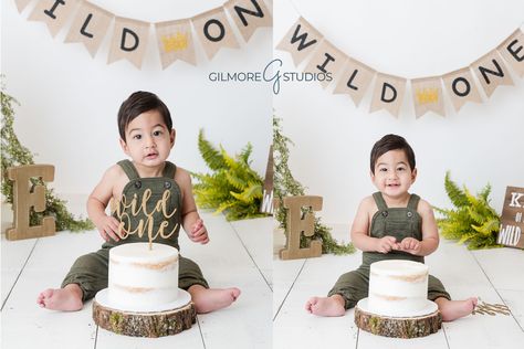 Wild One Cake Smash, boys birthday party theme, first birthday portrait session, design, decor, party, one year old Wild One Cake Smash, One Cake Smash, Wild One Cake, Kid Pictures, Boy Party Decorations, Cake Smash Theme, Boys First Birthday Party Ideas, Boys 1st Birthday Party Ideas, 1st Birthday Photoshoot