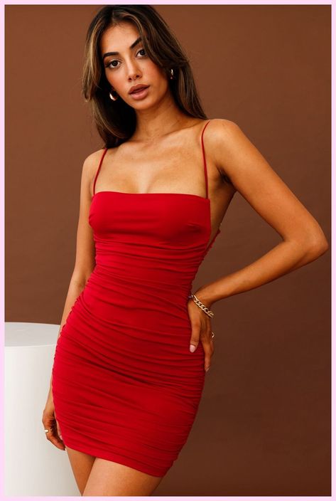 Red Hoco Dress Short, Hoco Dress Short, Dress Short Tight, Red Hoco Dress, Tight Red Dress, Hoco Dresses Red, Nude Strappy Heels, Mini Dress Red, Red Homecoming Dresses