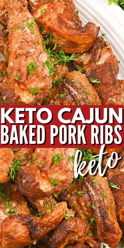 Keto Pork Ribs, Cajun Ribs, Boneless Pork Ribs Crockpot, Rub For Pork Ribs, Oven Pork Ribs, Baked Pork Ribs, Pork Loin Ribs, Braised Pork Ribs, Pork Back Ribs