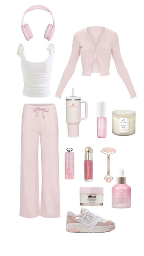 Light Pink Y2k Outfit, Summer Pink Outfits, Cute Pink Clothes, Light Pink Outfit, Coquette Outfits, Pink Pilates Princess, Casual Preppy Outfits, Pink Pilates, Trendy Outfits For Teens