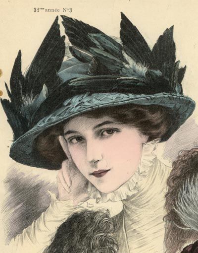 Edwardian Hat, Historical Hats, Victorian Hats, Antique Hats, 20th Century Fashion, Victorian Goth, Fashion Magazines, Period Costumes, Edwardian Era