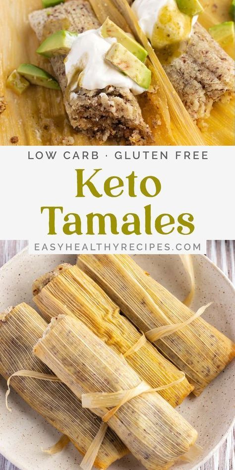 This keto tamales recipe is made with almond flour and has just 5g net carbs per serving! If you're looking for savory keto Mexican recipes, look no further than these delicious and easy beef tamales. Completely gluten and grain free, they are perfect for serving to your guests or just for enjoying at home! This healthy tamales recipe is perfect for your Cinco de Mayo party food, or for serving as a flavorful summer meal idea. You'll love how easy they are to prepare with healthy ingredients. Keto Tamales, Keto Mexican Recipes, Traditional Tamales, Easy Tamales, Keto Taco Seasoning, Beef Tamales, Tamales Recipe, Mexican Comfort Food, Tamale Recipe