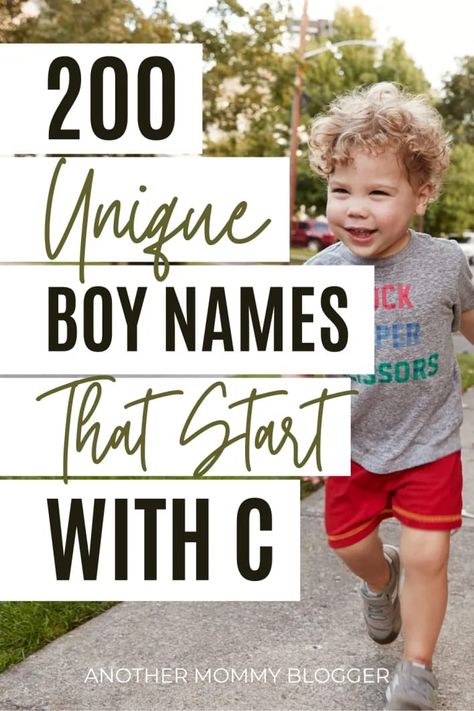 Cool boy names that start with C. On this baby boy names list you’ll find a mix of uncommon C names for boys and their meanings as well as classic boy names that start with the letter C. Boy Names That Start With B, Boy B Names, C Baby Boy Names, Baby Boy Names List, Boy Names List, Uncommon Boy Names, Irish Boy Names, Cool Baby Boy, Names Starting With C