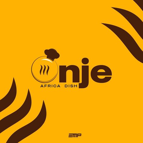 This is a brand logo for an African dish restaurant African Restaurant Logo Design, African Restaurant Logo, African Logo, Cozy Cafe Interior, Food Company Logo, Logo Portfolio, Japanese Bar, Restaurant Poster, Kitchen Logo