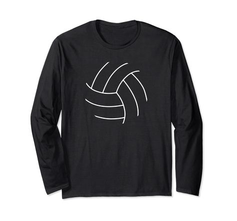 PRICES MAY VARY. Simple design for volleyball players, coaches and fans with volleyball seams in the center Great for bringing to volleyball practice or any time during volleyball season Lightweight, Classic fit, Double-needle sleeve and bottom hem Volleyball Women, Volleyball Uniforms, Volleyball Practice, Volleyball Shirts, Volleyball Player, Volleyball Players, Sports Tees, Long Sleeve T Shirts, Simple Design