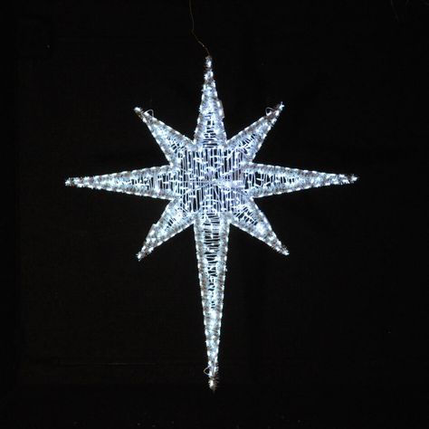 Giant Star Light Display Nativity Star, Bethlehem Christmas, Moravian Star, Outdoor Nativity, Holiday Lights Display, Giant Star, Doors Makeover, Christmas Star Decorations, Wreath Garland