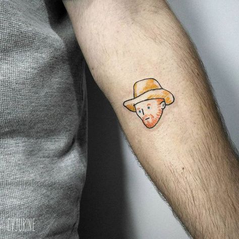 Q Tattoo, Van Gogh Tattoo, Art Inspired Tattoos, Phönix Tattoo, History Tattoos, Kunst Tattoos, Illustration Tattoo, Hawaiian Tattoo, Inspiration Tattoos