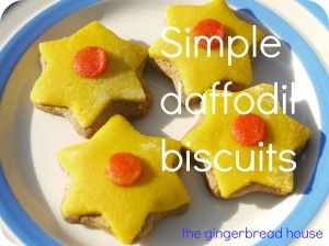 daffodil biscuits for St David's Day Daffodil Craft, St Davids Day, Daffodil Day, Welsh Recipes, Saint David, Easter Activities, Seasonal Crafts, Childrens Crafts, Cooking With Kids