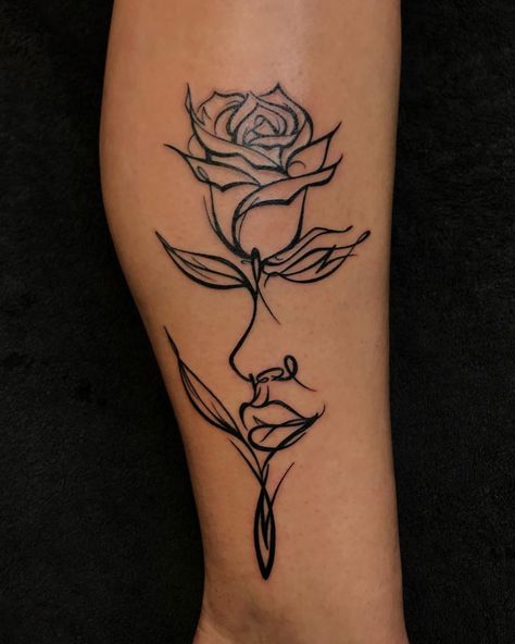 Bondi Ink Tattoo on Instagram: “Abstract rose/face done by @vantattoos” Rose Face Tattoos For Women, Abstract Rose Tattoo, Rose Face Tattoo, Abstract Face Tattoo, Pink Flower Tattoos, Rose Tattoo On Ankle, Face Tattoos For Women, Pink Rose Tattoos, Rosary Tattoo