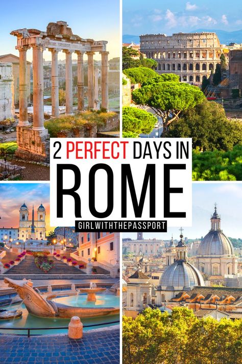 2 Perfect Days in Rome Italy Itinerary! Outfits Rome, Italy Attractions, Rome Italy Outfits, Food Rome, Rome Italy Photography, Places To Visit In Rome, Vacations For Couples, 2 Days In Rome, Italy Guide