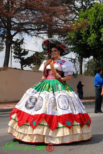 Jalisco, Mexico | Participant at East Los Angeles Mexican In… | Flickr Guadalajara Mexico Outfits, Mexico Festival, Mexico Dress, Mexico Outfits, Independence Day Parade, Mexican Quinceanera Dresses, Mexican Independence Day, Charro Quinceanera Dresses, Mexican Independence