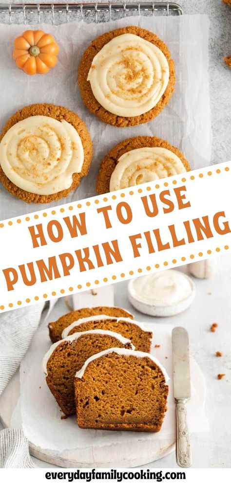 Pumpkin Pie Filling Recipe Easy, Pumpkin Pie Filling Recipe Desserts, Leftover Pumpkin Pie Filling, Filling Desserts, Leftover Pumpkin Pie, Pie Filling Desserts, Pumpkin Pie Pancakes, Canned Pumpkin Recipes, Pumpkin Filling