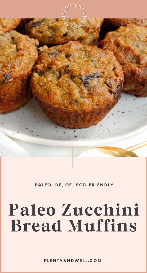 Whole 30 Zucchini Bread, Paleo Zucchini Muffins, Paleo Zucchini Recipes, Zucchini Baking, Paleo Zucchini Bread, Zucchini Bread Muffins, Banana Zucchini Muffins, Paleo Zucchini, Paleo Breads