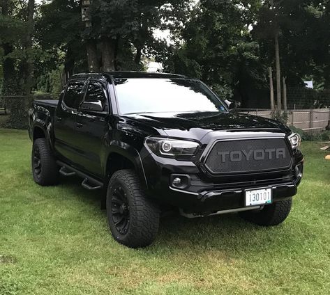 Blacked Out Vehicles, Blacked Out Toyota Tacoma, Blacked Out Tacoma, Toyota Tacoma Blacked Out, Tacoma Truck Accessories, 2023 Tacoma Trd Off Road, Toyota Tacoma 4x4 Accessories, Blacked Out Truck, Black Toyota Tacoma