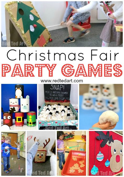 DIY Christmas Party Game Ideas. Great Party Games for School Fairs or in the classroom.. or party games for Family Christmas parties. Easy to make School Christmas Fundraiser Ideas, Christmas Fete Ideas, 1st Grade Christmas Party Games, Christmas Games For Toddlers Easy, School Christmas Fayre Ideas, Kids Christmas Party Ideas Activities, Christmas Family Ideas Activities, Christmas Fayre Ideas School, School Christmas Fair Ideas