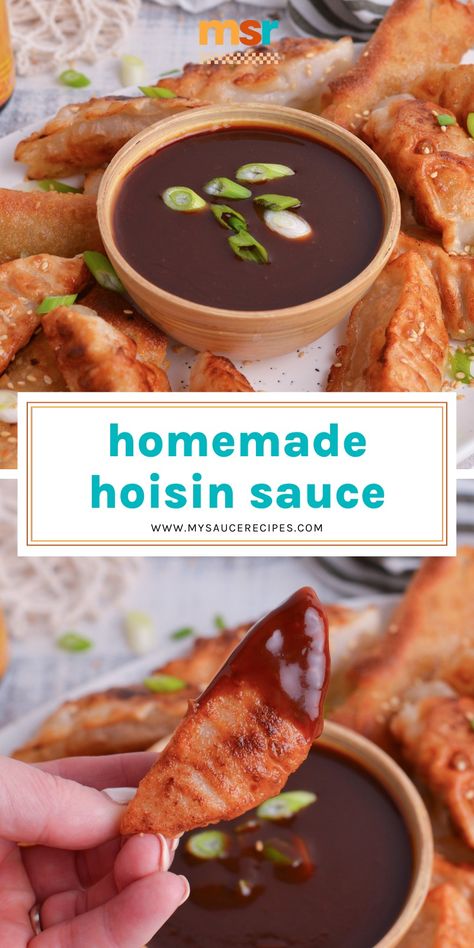 This Homemade Hoisin Sauce is an easy way to make a version of the classic Chinese condiment! Use as a dipping sauce or add to stir fry's! Diy Asian Sauce, Easy Hoisin Sauce Recipe, Substitute For Hoisin Sauce, Diy Hoisin Sauce, Hoisin Sauce Recipes, Chinese Sauces Recipes, Asian Sauce Recipe, Hoison Sauce, Hoisin Dipping Sauce