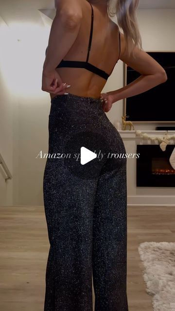 Heidi and Tara Snipes on Instagram: "Perfect for NYE✨ Comment LINK to get the link sent to your DM 🫶🏼 These sparkly amazon trousers are perfect for a night out during the holiday season, especially for a New Year’s Eve look 🤌🏼 New Years Eve outfit inspo, NYE outfit, New Years Party, New Year’s Eve outfit idea, NYE sparkly outfit, Amazon NYE Outfit, sparkly season, sparkle season, festive season #amazontrousers #trousers #trouserpants #sparklytrousers #nye #nyeoutfit #nyeoutfitideas #nyeoutfits #newyearseve #newyear #newyearseveoutfit #newyearsevedinner #newyearsevedress #newyearsevefashion #newyearsparty #amazonpants #amazonfashion #sparklydress #nyc #widelegtrousers @amazonfashion @amazoninfluencerprogram" Sparkly Trousers Outfit, Amazon Trousers, New Year’s Eve Outfit, New Years Eve Dinner, Party New Year, Sparkly Outfits, Trouser Outfit, Nye Outfits, Eve Dresses