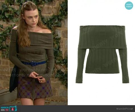 Paola Bernardi Genevive Top worn by Claire Grace (Hayley Erin) on The Young and the Restless Light Blue Blazer, Worn On Tv, The Young And The Restless, Housewives Of New York, Jennifer Hudson, Favorite Daughter, Perfect Couple, Young And The Restless, Blazer And Shorts